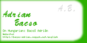 adrian bacso business card